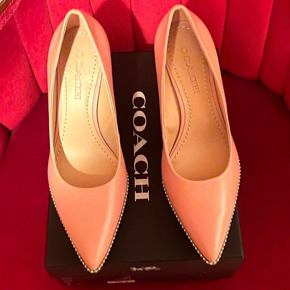 Coach Parker Ballchain Pump Heels Petal Pink